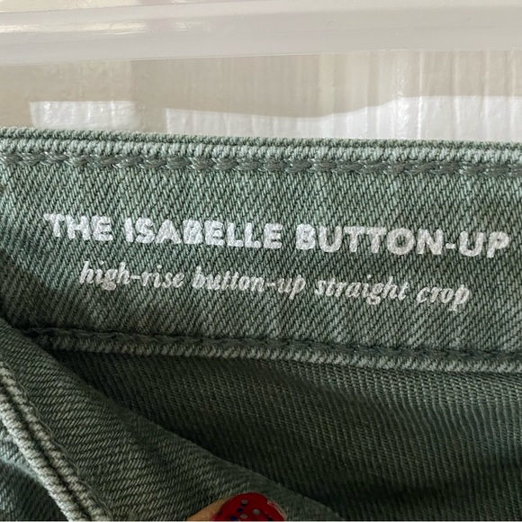 AG Adriano Goldschmied The Isabelle Button Up High Rise Straight Crop Jeans S29R - Picture 3 of 9